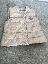 Moncler Joelle Pink Down Puffer Body Warmer Jacket Girls Age 12-18 Months