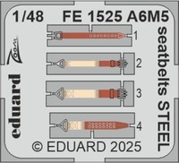 Eduard Accessories FE1525 - 1:48 A6M5 Seatbelts Steel Eduard - Neu