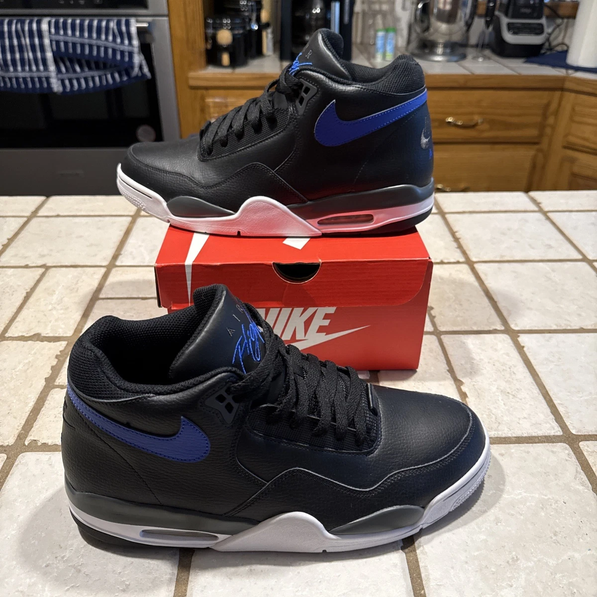 Pre-Loved Nike Flight Legacy Sneakers. Size 11. Black/Blue. ?LAST FEW? NIKE FLIGHT LEGACY  main image 3