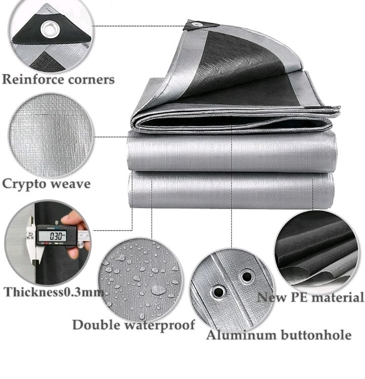 24 ft. x 24 ft. Silver Heavy Duty Tarp