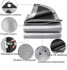 24 ft. x 24 ft. Silver Heavy Duty Tarp