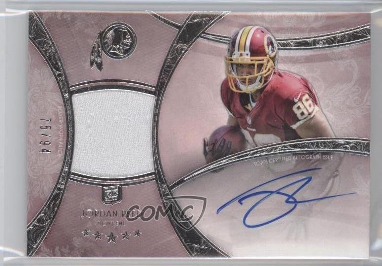 2013 Topps Five Star 75/94 Jordan Reed #139 RPA Rookie Patch Auto RC 0o9