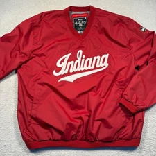 Franchise Club Indiana Hoosiers Stitched Pullover Windbreaker Jacket XL Red
