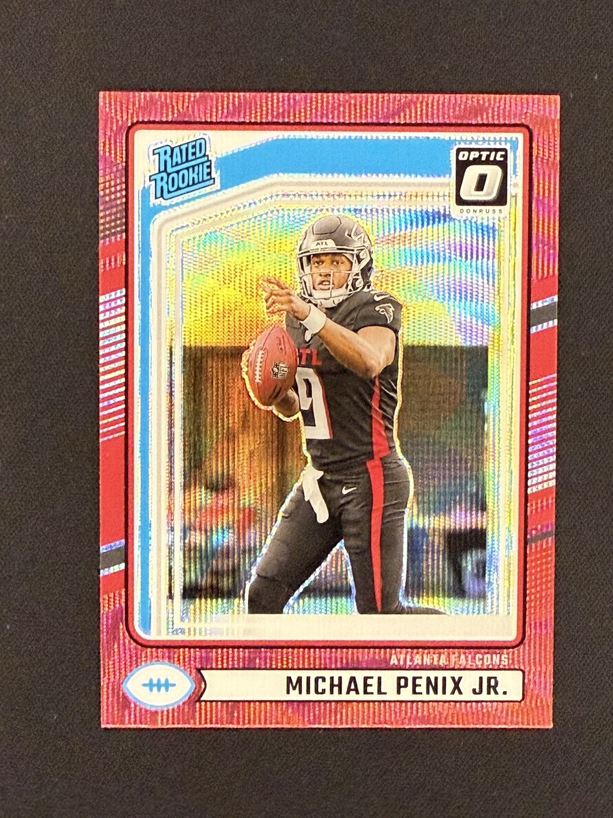2024 DONRUSS MICHAEL PENIX JR RATED ROOKIE RED WAVE OPTIC Preview #308
