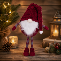 Weihnachtswichtel 65Cm Gnom Stehend Rot Dekofigur Weihnachten Lange ZipfelmüTze