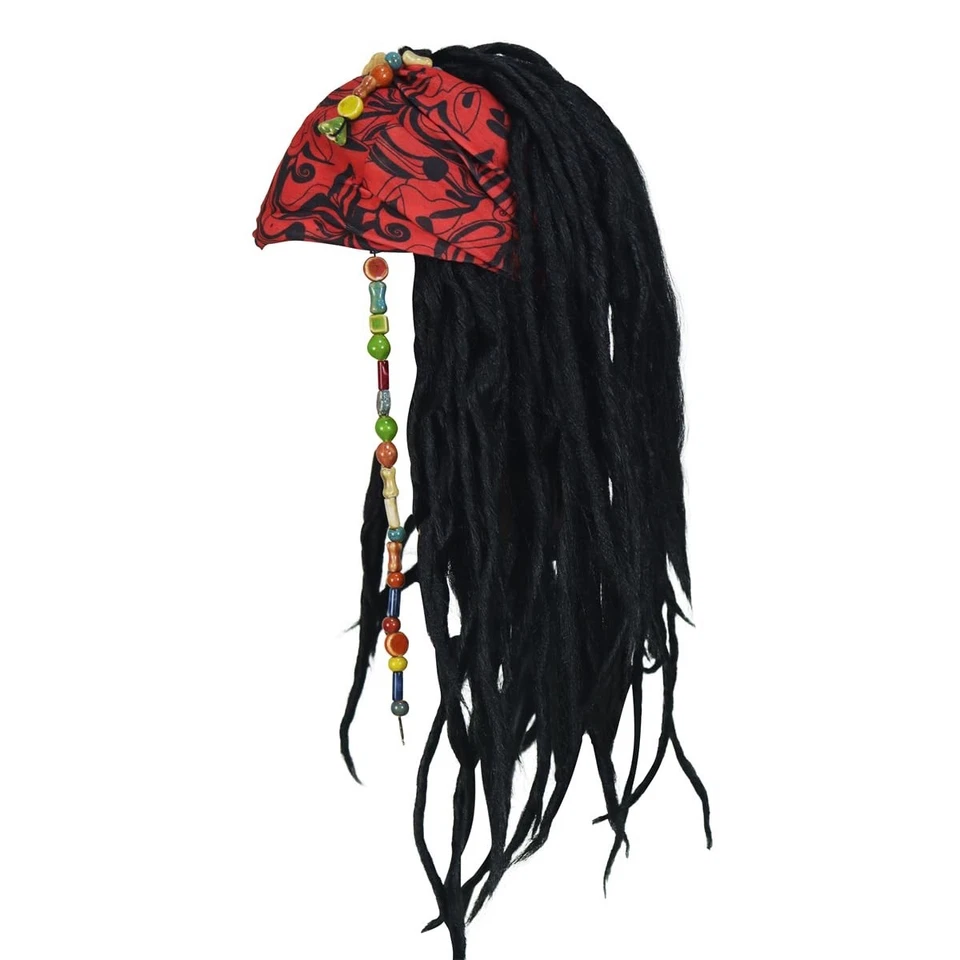 GVLAQST Pirate Dreadlock Wig Jack Sparrow Costume Props Bandana Accessories M... - Image 4 of 4