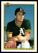 Mike Moore 1990 Bowman #445 Athletics MLB READ FREE SHIPPING AutographDen