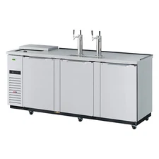 Turbo Air TCB-4SDD-N 90" Draft Beer Cooler w/ 4 Kegs, 2 Dual-Tap Towers