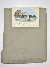 Cotton Park Cottage Tablecloth ~ Jacquard Sage Olive Branch 70 Round **NEW**