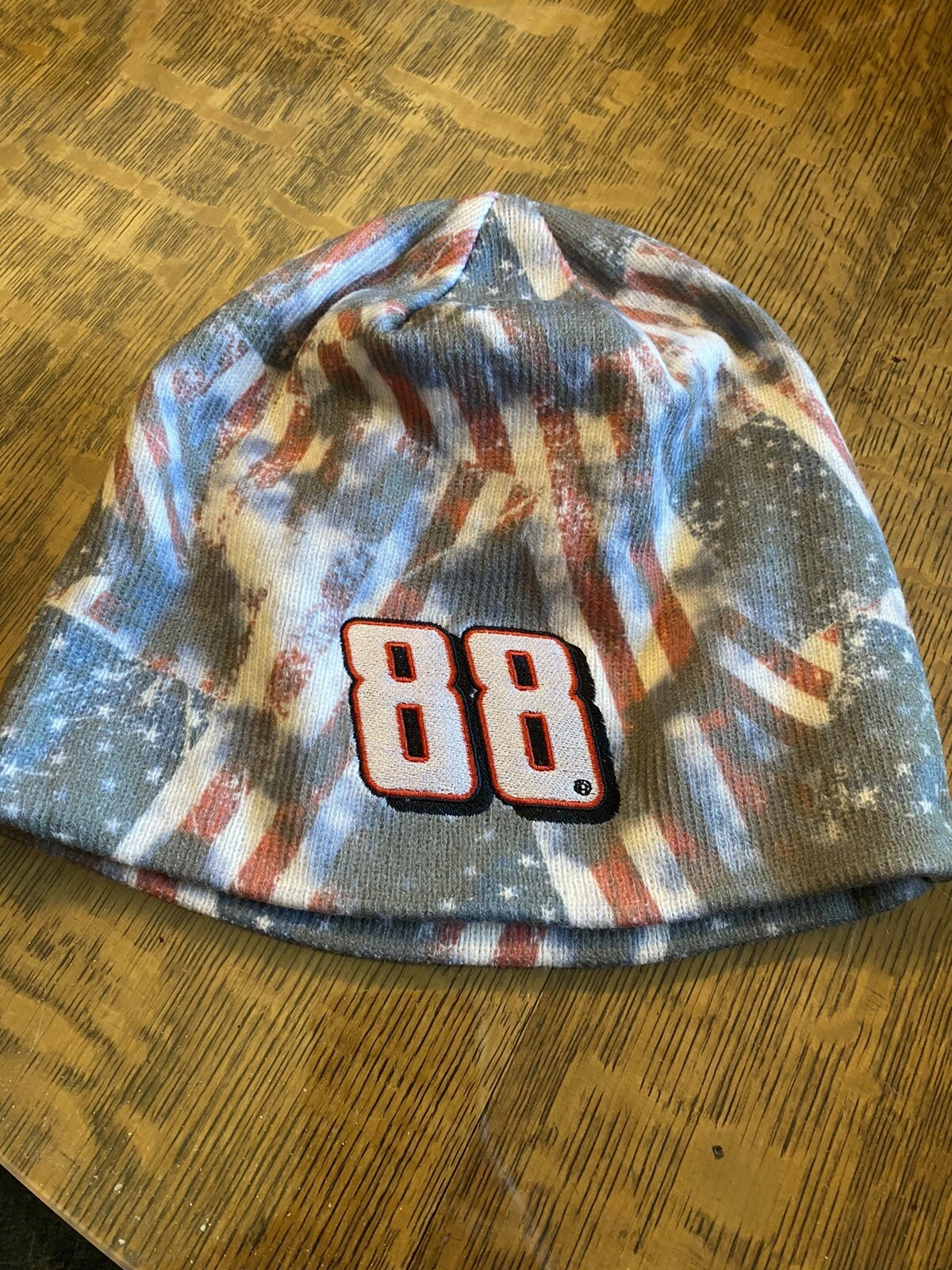 NWT NASCAR EARNHARDT JR Beanie CAP HAT A8 Flag