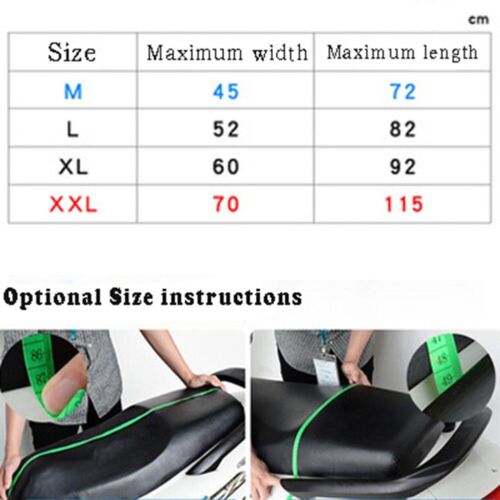 Motorcycle Rain Seat Cover Universal Flexible Waterproof Saddle Cover Black - Picture 4 of 50