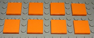 Lego Fliese - Kachel 2x2 Orange 8 Stück                                    (118)