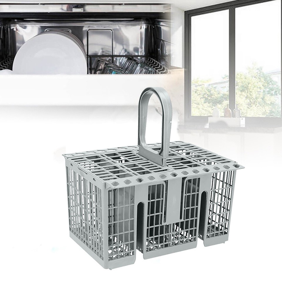 Dishwasher Cutlery Basket Storage Rack Holder for Ariston Indesit Grey