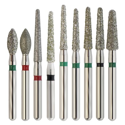 Multi-use Dental Diamond Burs Football Round End Taper Friction Grip FG ...