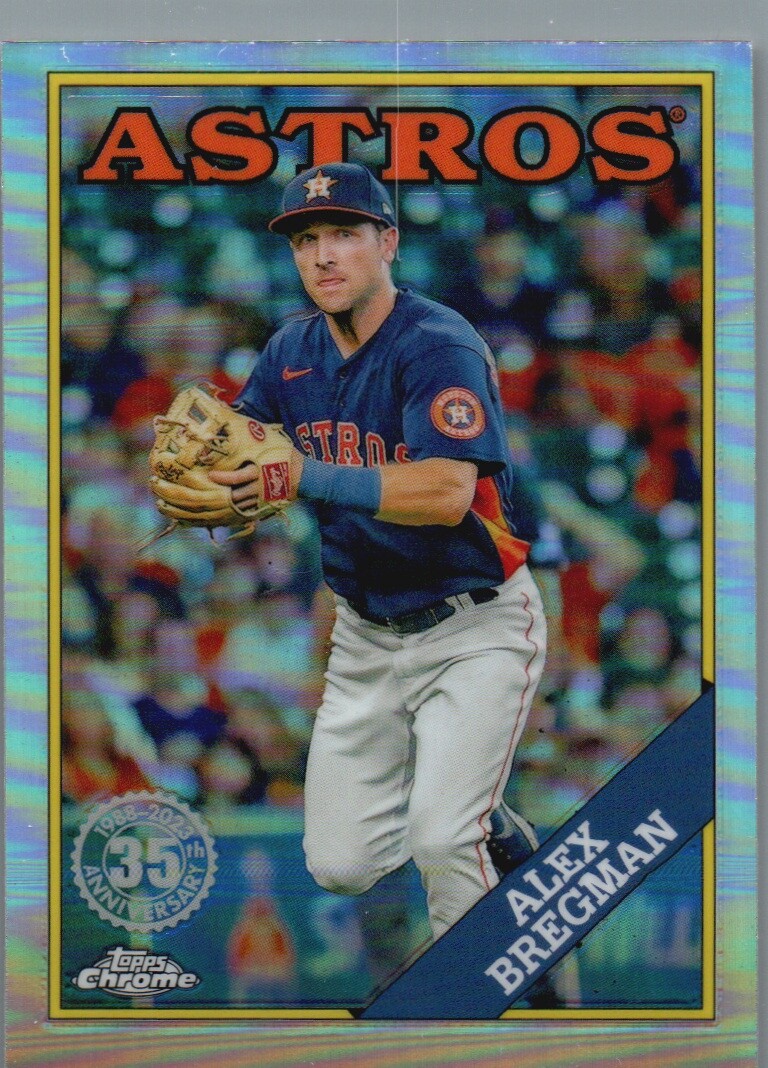 2023 Topps Chrome #88BC-7 Alex Bregman 1988 Topps Baseball Gold #/50