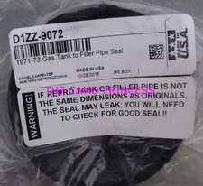 FUEL TANK FILLER PIPE SEAL GROMMET FORD MUSTANG COUGAR DANIEL CARPENTER 71 72 73