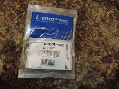 L-Com D Sub Connector, DB9, 9 Contacts, Receptacle, Screw, DE, Field Termination