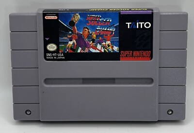 super soccer champ snes Tested Vintage Football Sports 90s Taito Super Nintendo