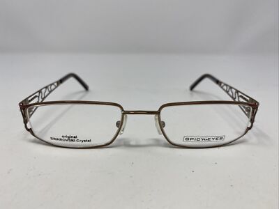 Spicy Eyes Italy SE 524 ARA 49-17-135 Brown Metal Full Rim Eyeglasses Frame AL80