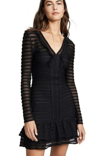 Long Sleeve Fitted Lace Dress Women 