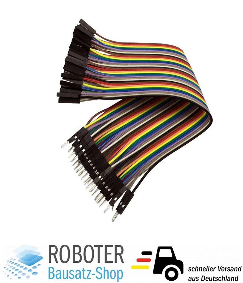 40 Pin Dupont Jumper Kabel Buchse-Stecker 20 cm- Male-Female 2.54 mm Arduino