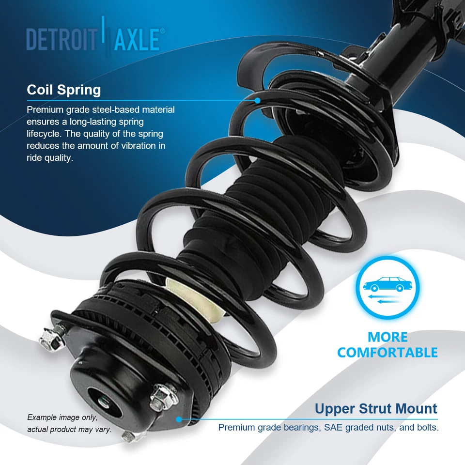 Front Strut w/ Coil Spring Sway Bar Ball Joint for 07-10 Sebring 08-14 Avenger - Изображение 3 из 4