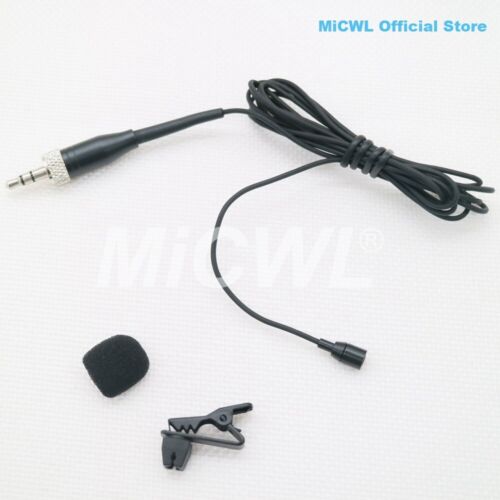 Black Hidden Lavalier Tie Clip For Sennheiser Plug EW100 G1 G2 G3 G4 3.5mm Lock - Picture 6 of 8