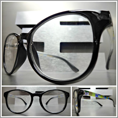 Men's or Women VINTAGE RETRO Style READING EYE GLASSES Plaid READERS Black Frame