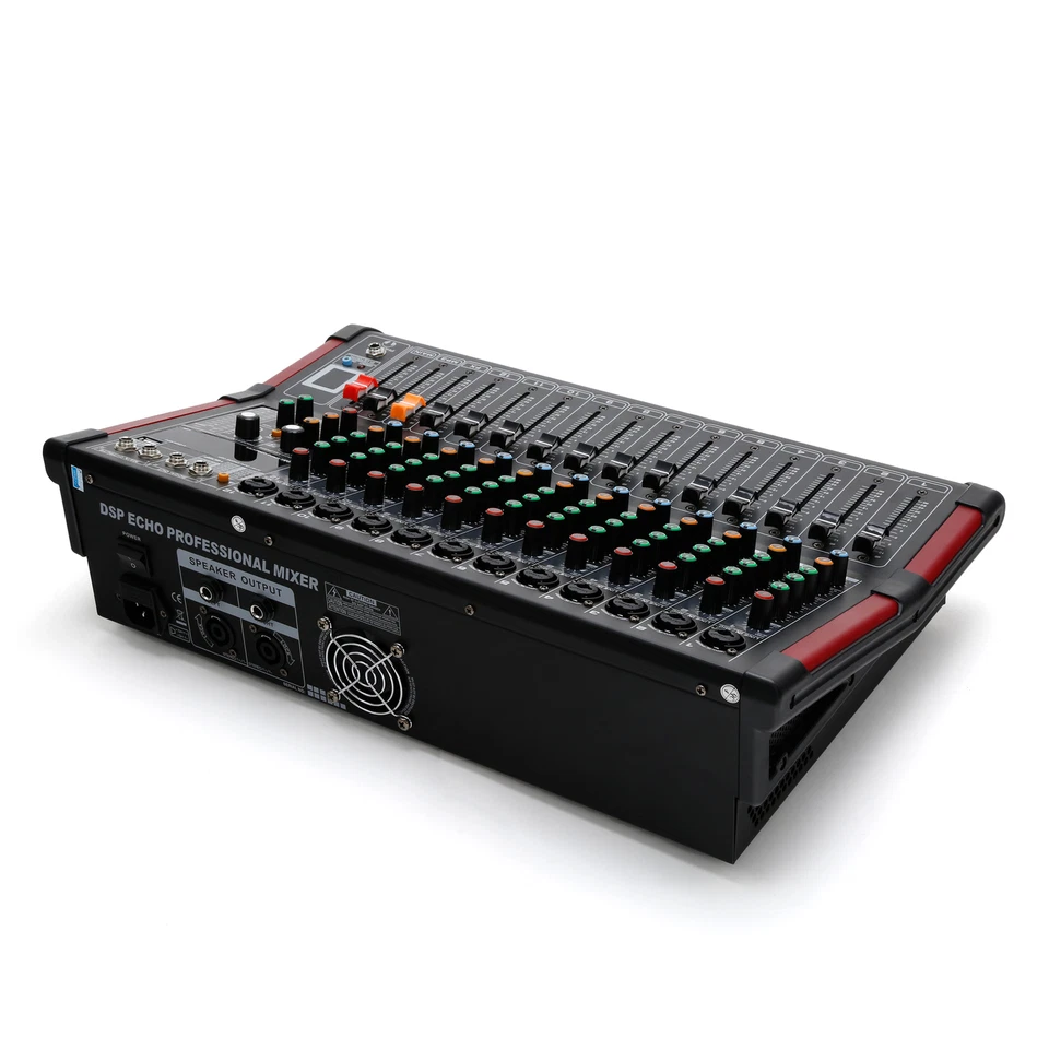 12 Channel Powered Bluetooth Studio Mixer Digital Mixer Mixing Amplifier USB New - Image 4 of 4