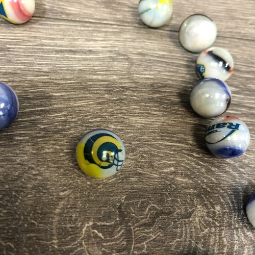 St Louis Rams Marbles Red and Blue Swirl Helmet Logo - Picture 2 of 6