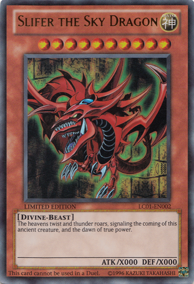 3 legendary cards yugioh Legendary Collection Set:3 Egyptian God Cards Slifer, Obelisk, Winged  Dragon Ra