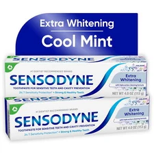 Sensodyne Extra Whitening Sensitive Toothpaste, Mint, 4 Oz, 2 Pack, for Adults