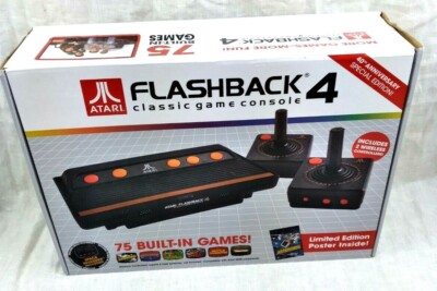 Atari Flashback 4 Classic Game Console w/ Box 75 Built In Games 40th Anniversary