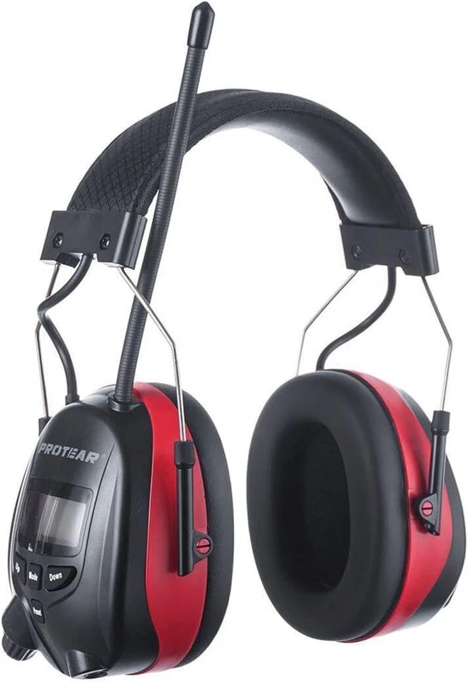 Wireless Noise-Canceling AM FM Radio Headphones - Bluetooth, Digital Display - Image 3 of 4