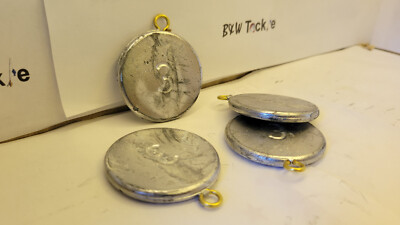 3 oz lead flat river coin sinkers /decoy weight -choose quantity FREE SHIPPING