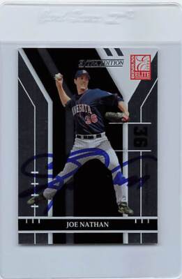 2004 Donruss Elite #35 Joe Nathan Twins Signed Auto *G9873
