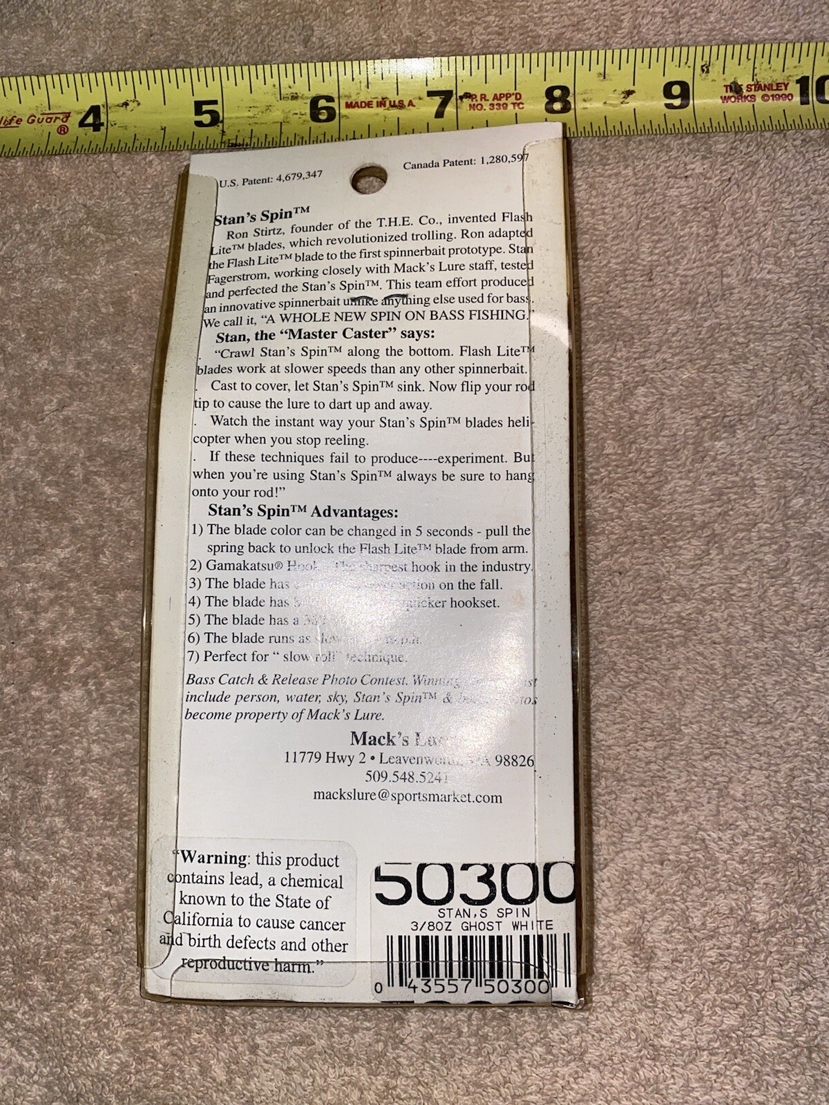 SUPER TUFF FIND!!Macks SPINNERBAIT!UNKNOWN 🎣 FUN OR COLLECT VINTAGE LURE!! - Image 5