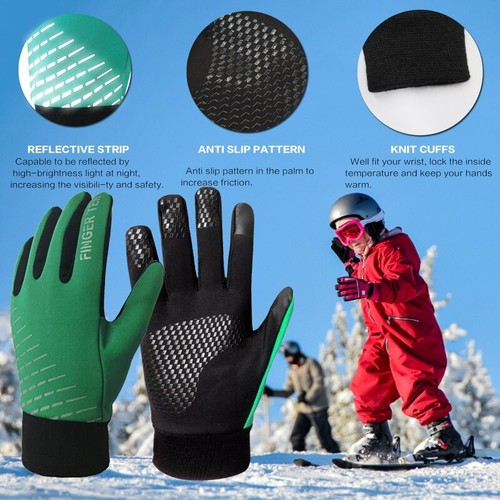 Children Warm Touchscreen Winter Gloves for Kids Junior Boys Girls Running - Picture 3 of 16