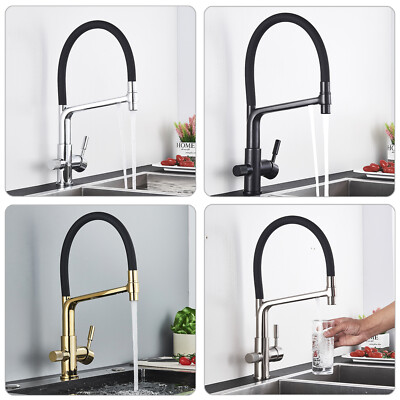 3 Wege Küchenarmatur Ausziehbar Wasserfilter Trinkwasser Wasserhahn mit Brause