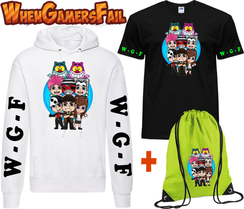 Felpa Wgf Lyon Cotone + T-shirt Maglietta e Sacca WhenGamersFail Gamer  Merch KIT | eBay