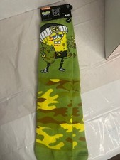Odd Sox, Nickelodeon SpongeBob Camo Print, Fun Print Crew Socks for Men Women