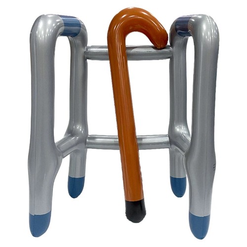 Inflatable Walker and Cane Old Age Costume Accessories Prop for Kids & Adults