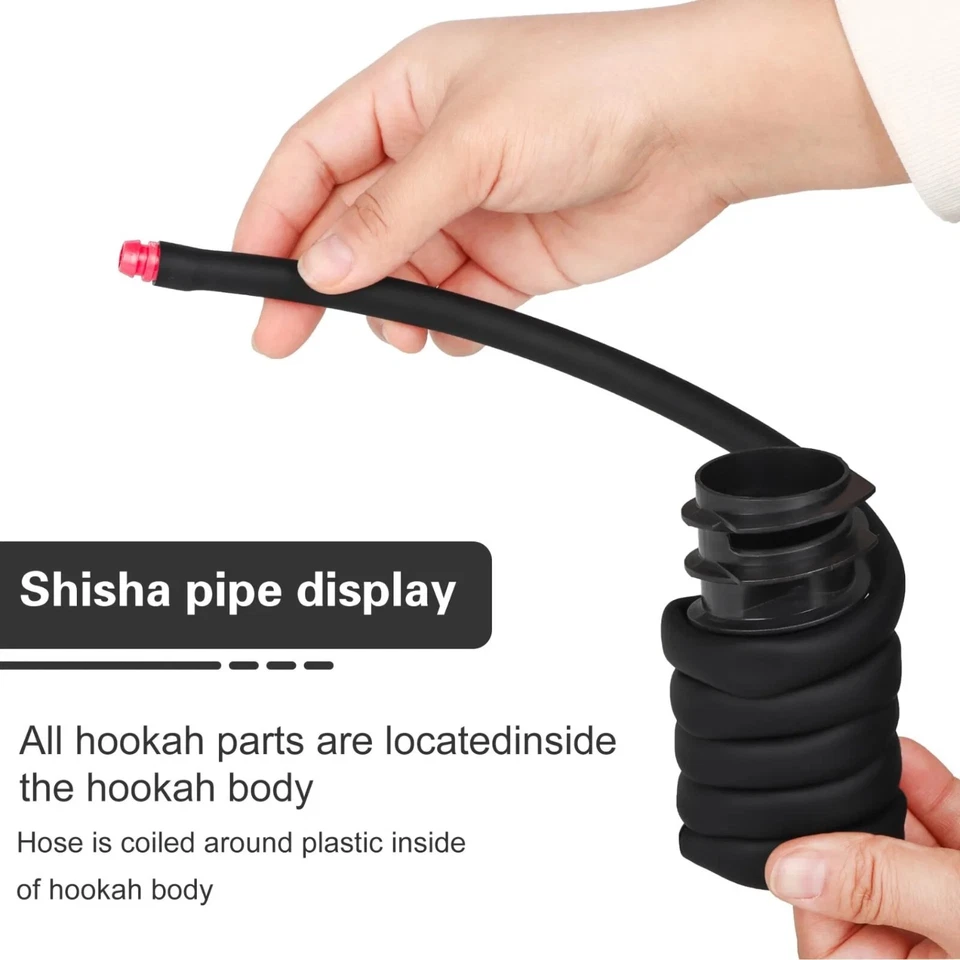 Mini Portable Car Hookah Shisha Set Arabic Style Travel Pipe with Cup Holder - image 3 of 4