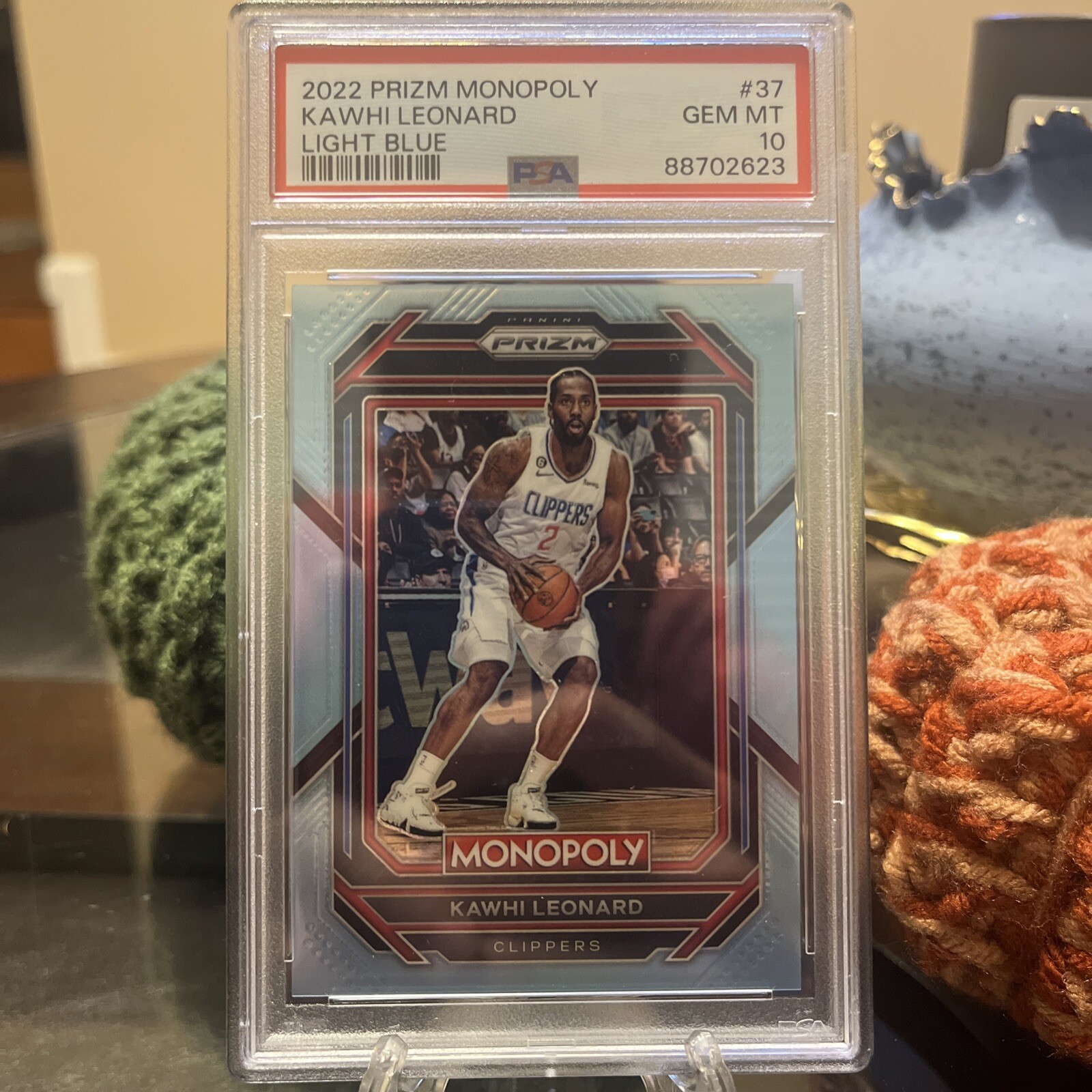 2023-24 Panini Prizm Monopoly - Light Blue Prizm #37 Kawhi Leonard /199