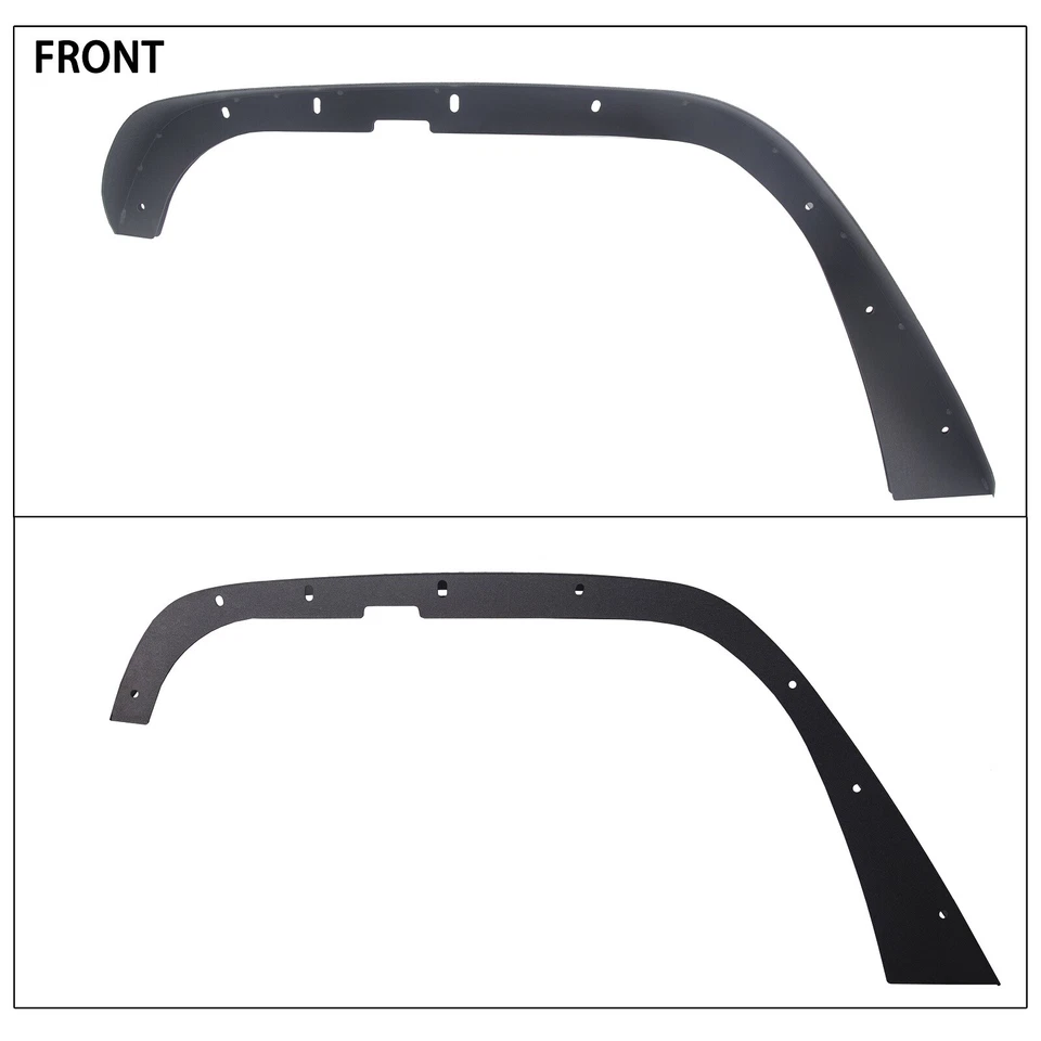 For Jeep Wrangler 07-18 JK Full Set Flat Style Solid Steel Fender Flares - Image 4 of 4