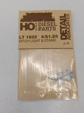 Detail Associates 1022 HO Scale Ditch Light and Stand (Pack of 4)