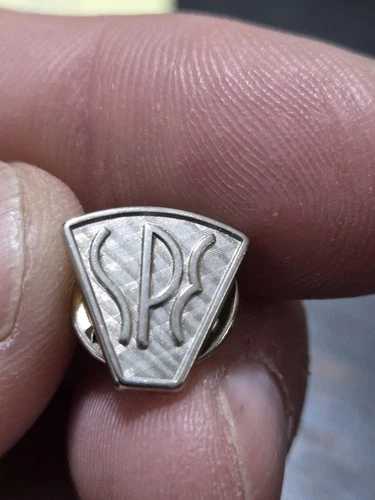 Vintage SPE Lapel Hat Pin - Inspiring Plastics Professionals - Silver Tone