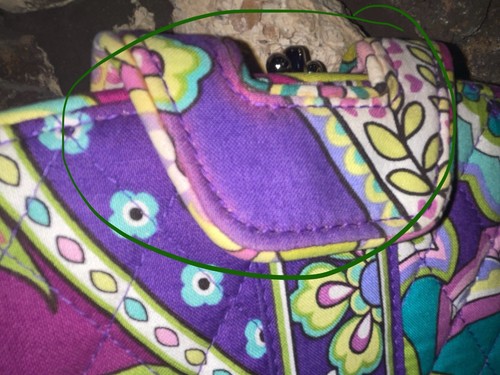 "Cartera Vera Bradley Doble Beso N Cierre a Presión en Otoño Patrón Brezo 5""x8.25""" - Imagen 9 de 9