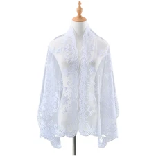 Classic Lace Shawl for Women Lightweight Scarf for Party and Evening Dress
