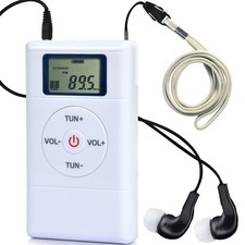 Mini Portable FM Radio, Stereo LCD Digital Display Tuning Pocket Walkmen Tran...
